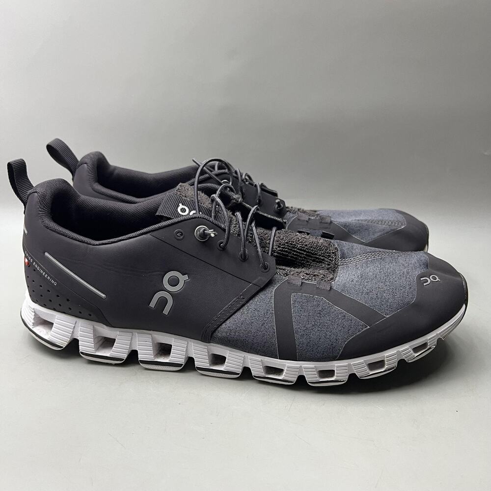 On Cloud Terry Running Shoes Men Size 11 Gray Comfort Cushion Low Top Sneakers